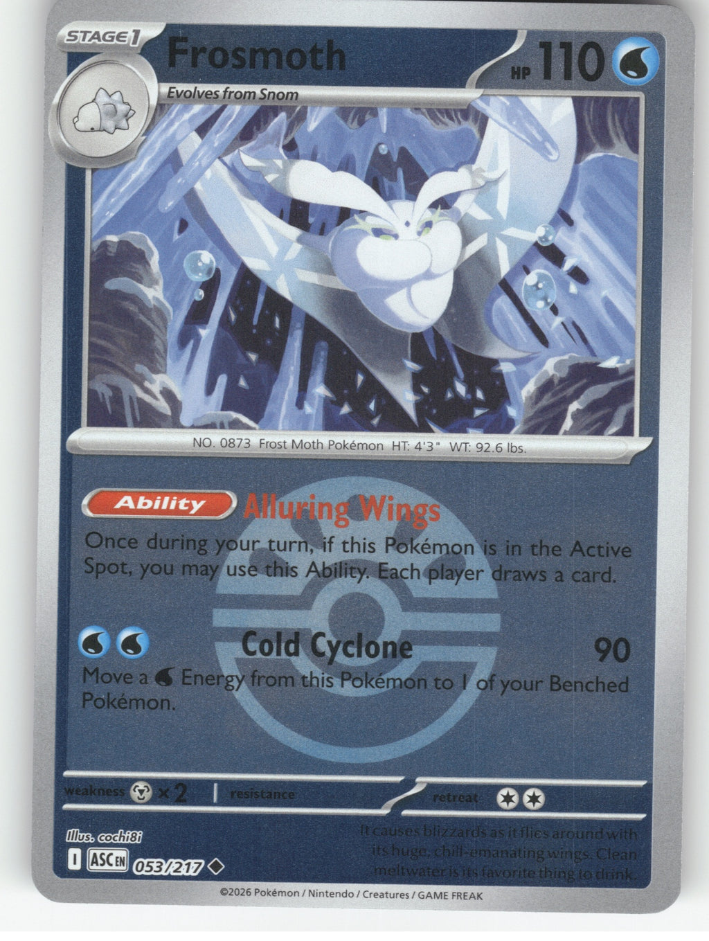 Frosmoth (Friend Ball) Reverse Holo Uncommon ME: Ascended Heroes 053/217 NM