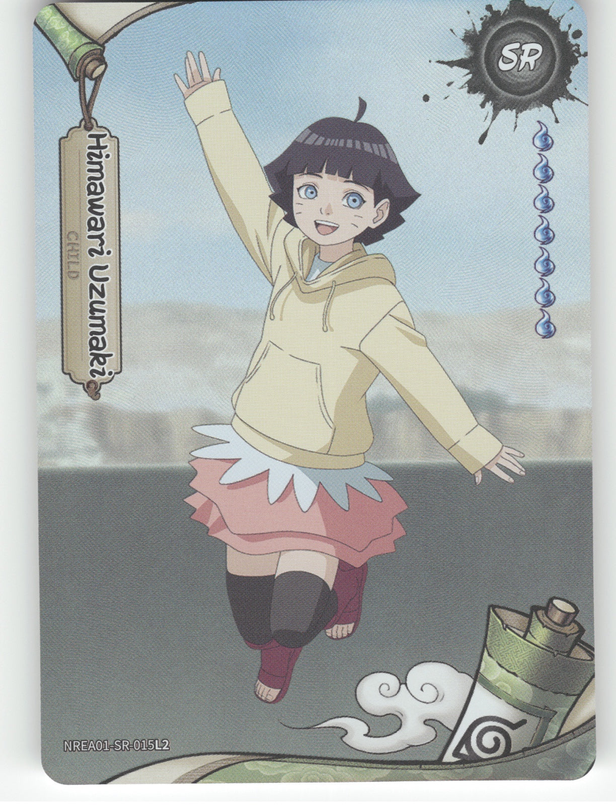 Himawari Uzumaki Base SR Earth Scroll Series 1 015L2 NM front