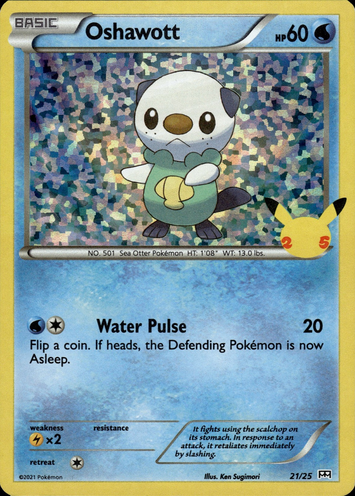 Oshawott Holo Promo McDonald's 25th Anniversary Promos 021/025 NM