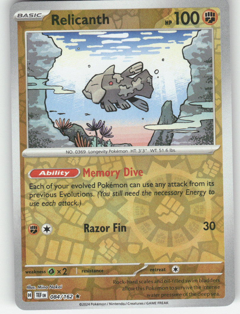 Relicanth Rare Deck Exclusives 084/162 NM