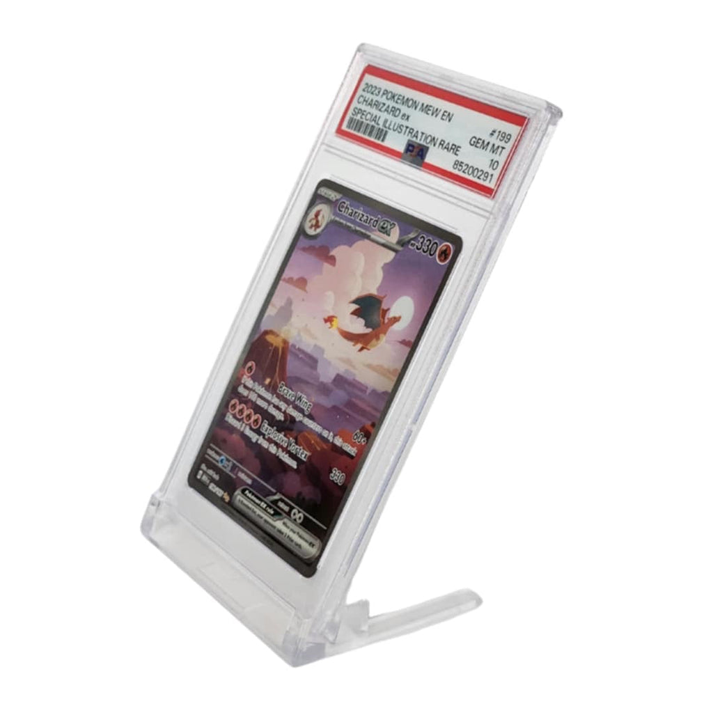 Transparent PSA & CGC Graded Card Slab Display Stand - 5-Pack Clear Holder for Graded Cards 5 PACK