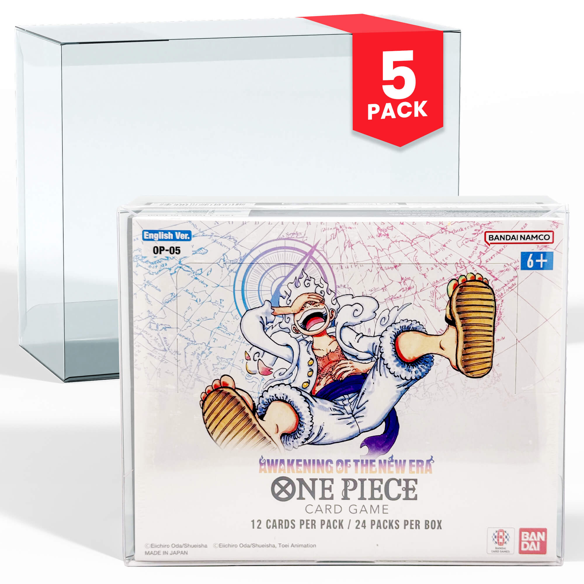 One Piece Booster Box EVORETRO PET Protectors (English, OPP 4-6, 0.40mm, 5-Pack)