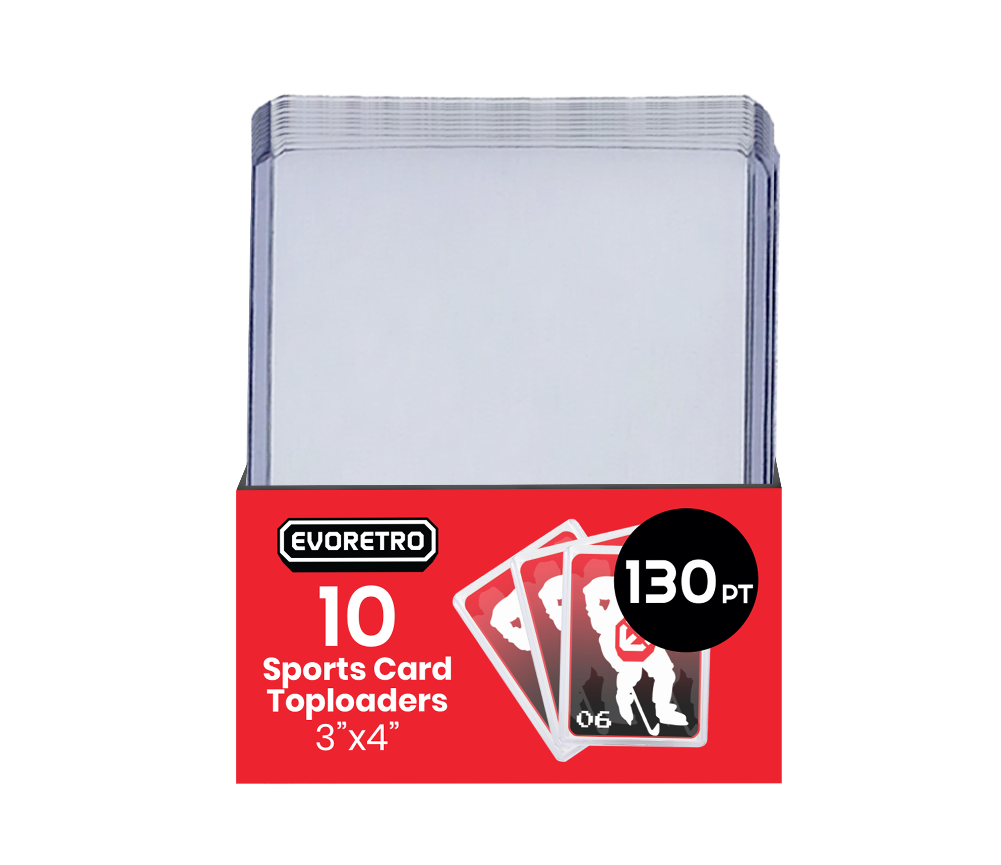 EVORETRO Topload Card Holder 3x4 130pt Pack of 10