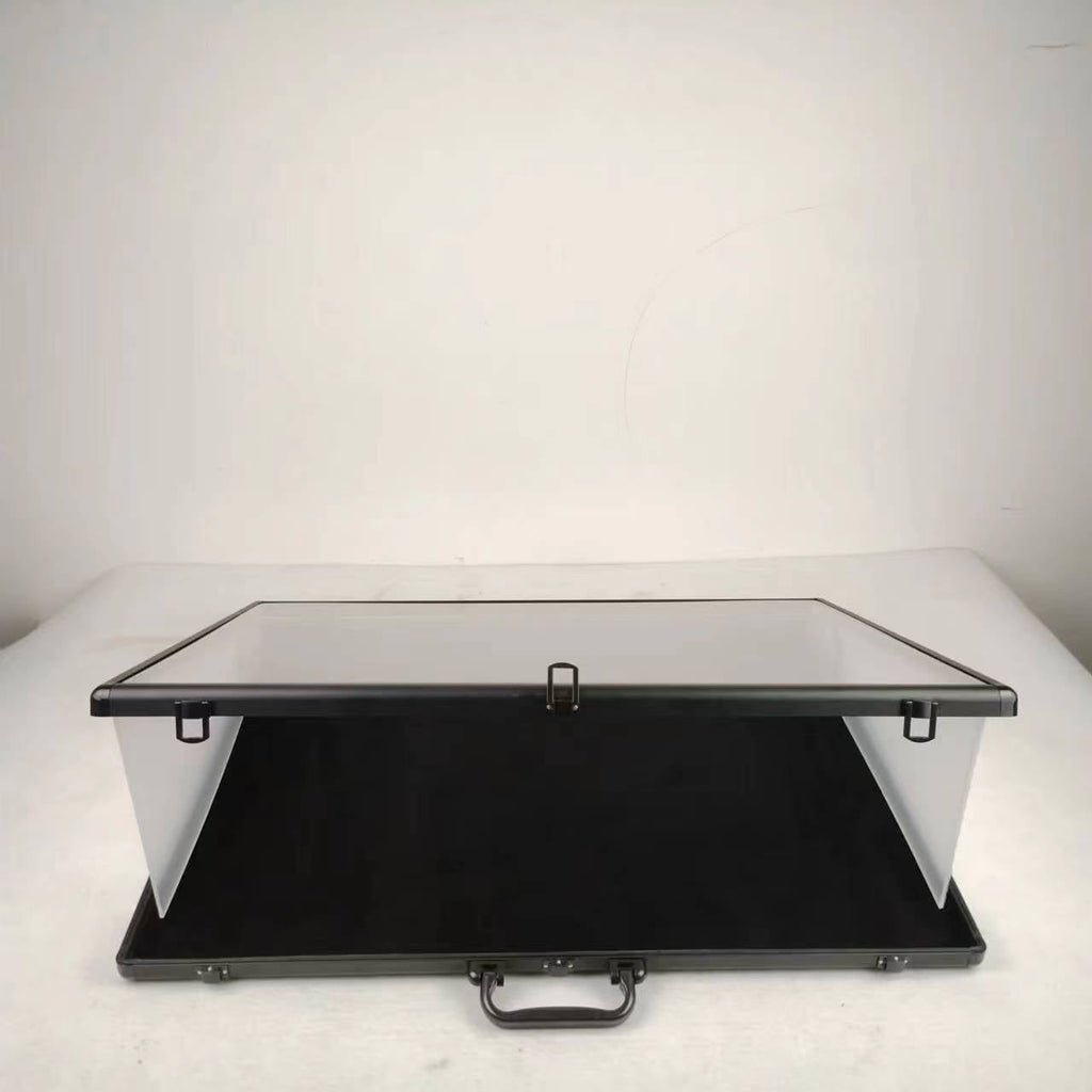 EVORETRO Lockable Showcase Display Case 36x24x1.65" Black – Secure & Stylish Storage for Collectibles