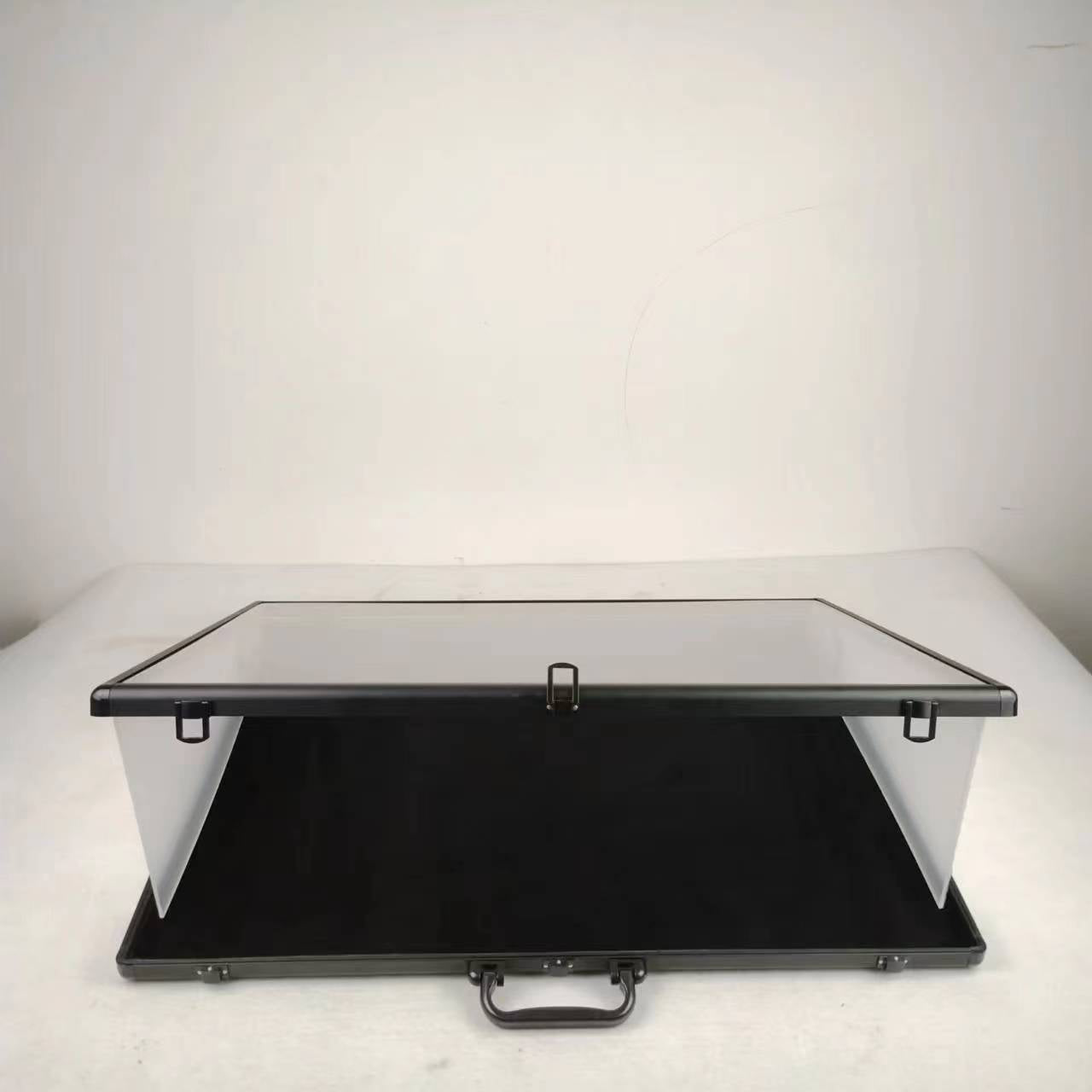 EVORETRO Lockable Showcase Display Case 36x24x1.65" Black – Secure & Stylish Storage for Collectibles