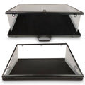 EVORETRO Lockable Showcase Display Case 36x24x1.65" Black – Secure & Stylish Storage for Collectibles