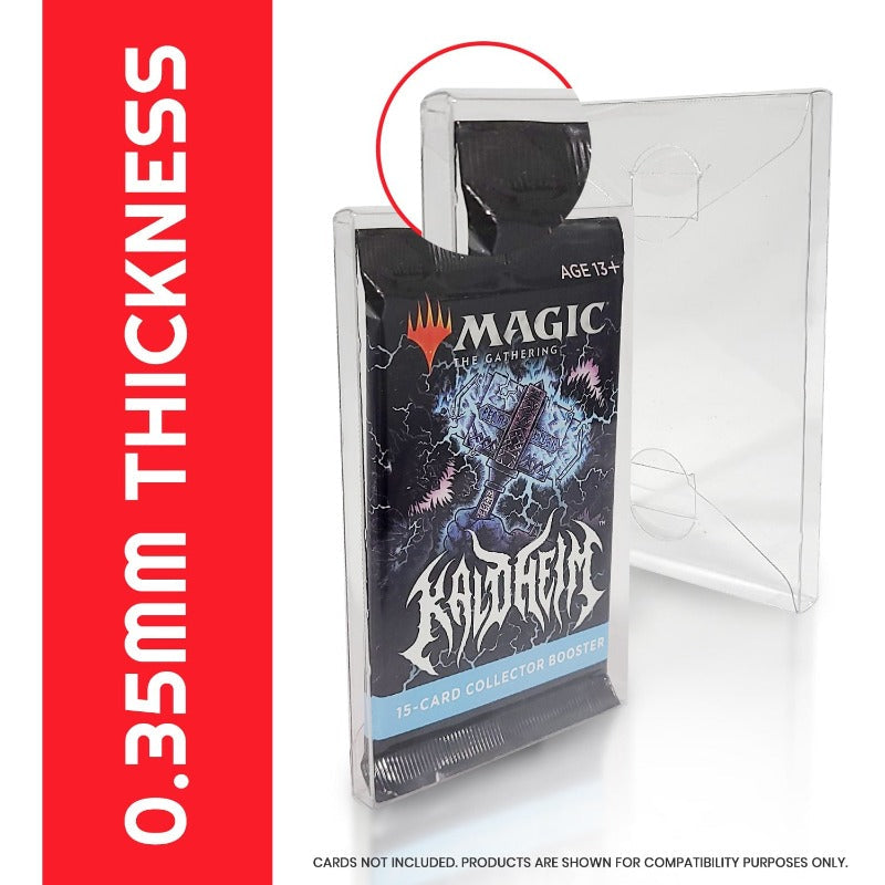 Pokemon Single Pack Booster, Magic, Yu-Gi-Oh Envelope - EVORETRO PET Protector 0.35MM - Pack of 10
