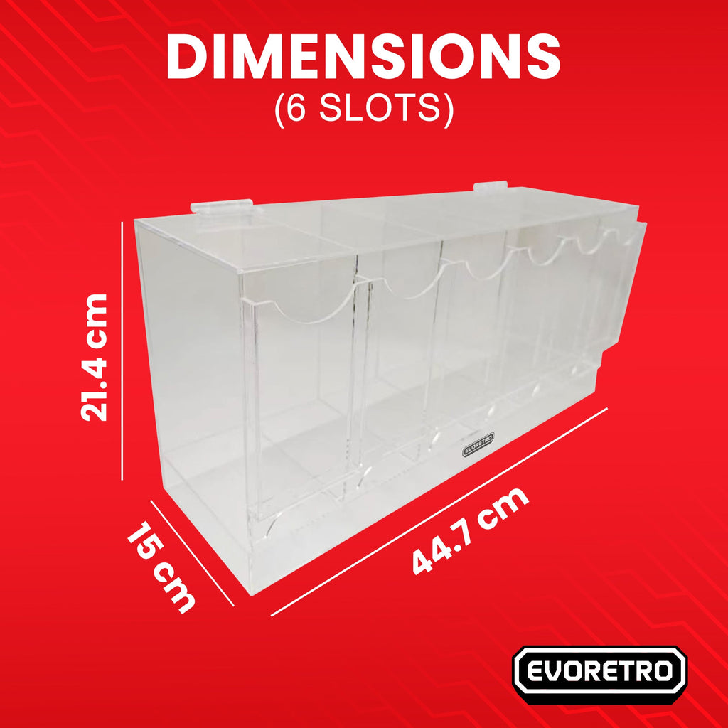 EVORETRO Acrylic Display Stand for Booster  DispenserPacks – Retail Counter Unit with Top Shelf