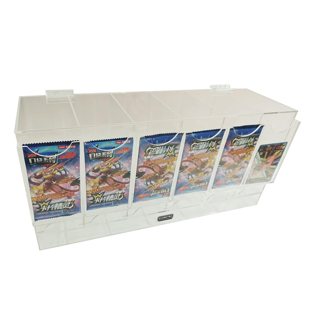 EVORETRO Acrylic Display Stand for Booster  DispenserPacks – Retail Counter Unit with Top Shelf