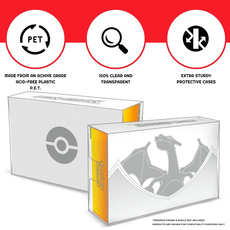 Pokémon TCG Sword and Shield Charizard Ultra Premium Collection EVORETRO PET Box Display Case