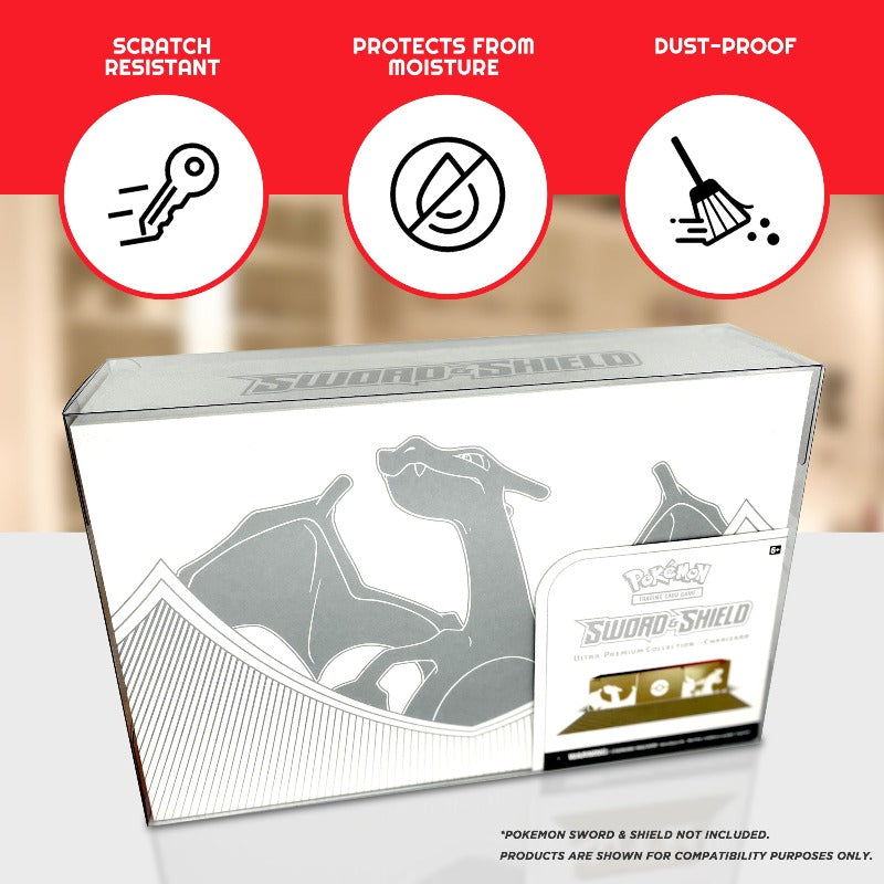 Pokémon TCG Sword and Shield Charizard Ultra Premium Collection EVORETRO PET Box Display Case