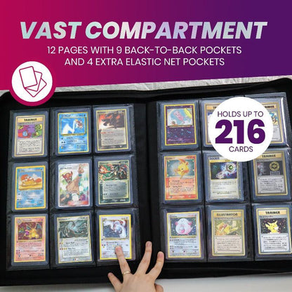 EVORETRO Top Loader Binder 3x3 216 Card holder