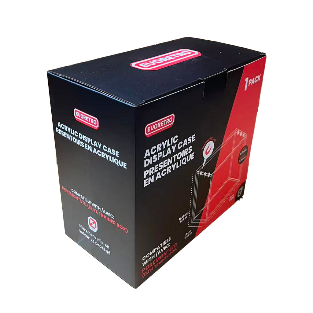 EVORETRO Acrylic ETB Display Case with Magnetic Lid – 1 Pack