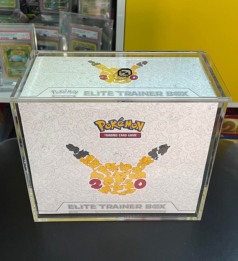 Pokemon ETB Elite Trainer Box w/ Sliding Lid Anti-UV - EVORETRO Acrylic Protector 4.0MM