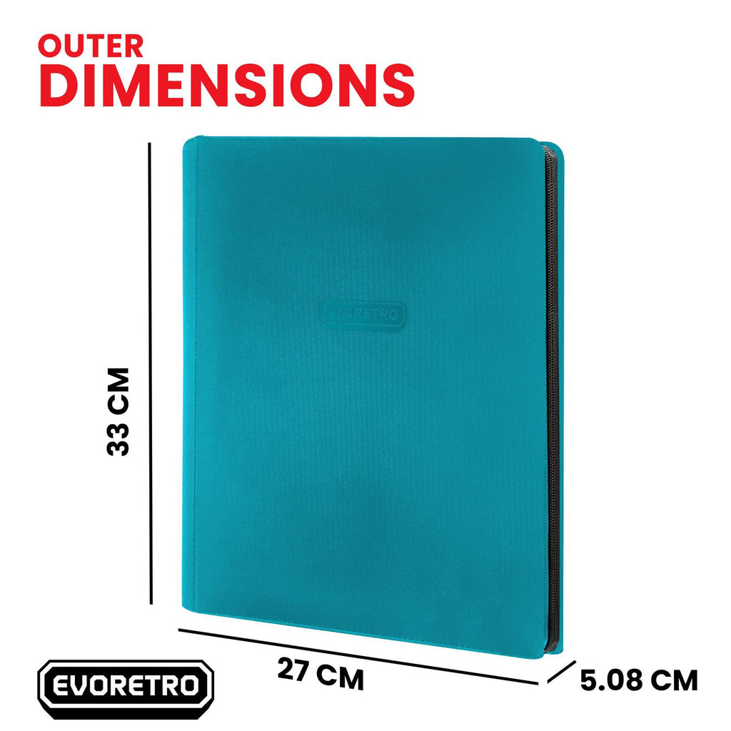EVORETRO 9-Pocket Zip-Up Trading Card Zipper Binder for 360 cards