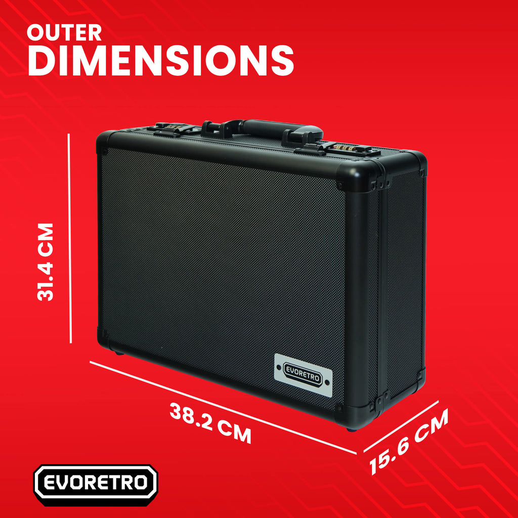 EVORETRO Toploader Card Storage Box for 140 Magnetic Case & 600 Toploader Combination Lock