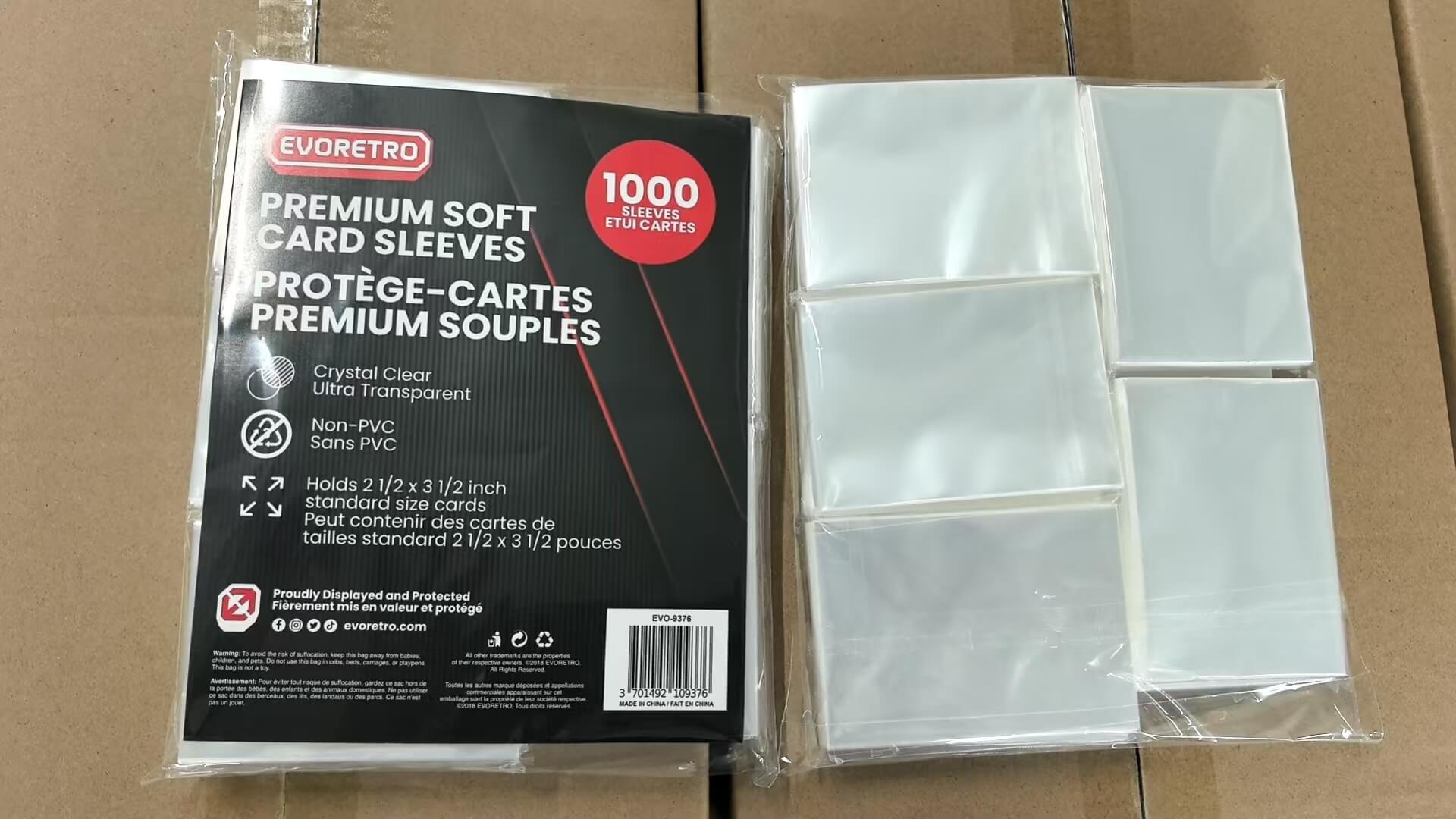 EVORETRO Premium Soft Card Sleeves - Pack of 1000