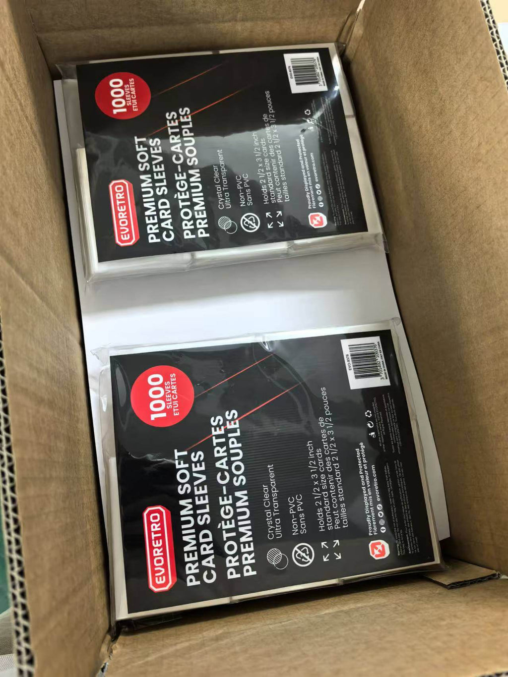 EVORETRO Premium Soft Card Sleeves - Pack of 1000