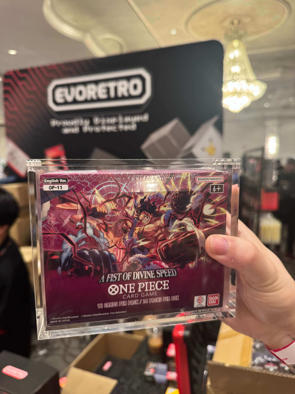 EVORETRO Acrylic Case Display for Bandai One Piece OPP 4-6 TCG Booster Box English Pack of 1