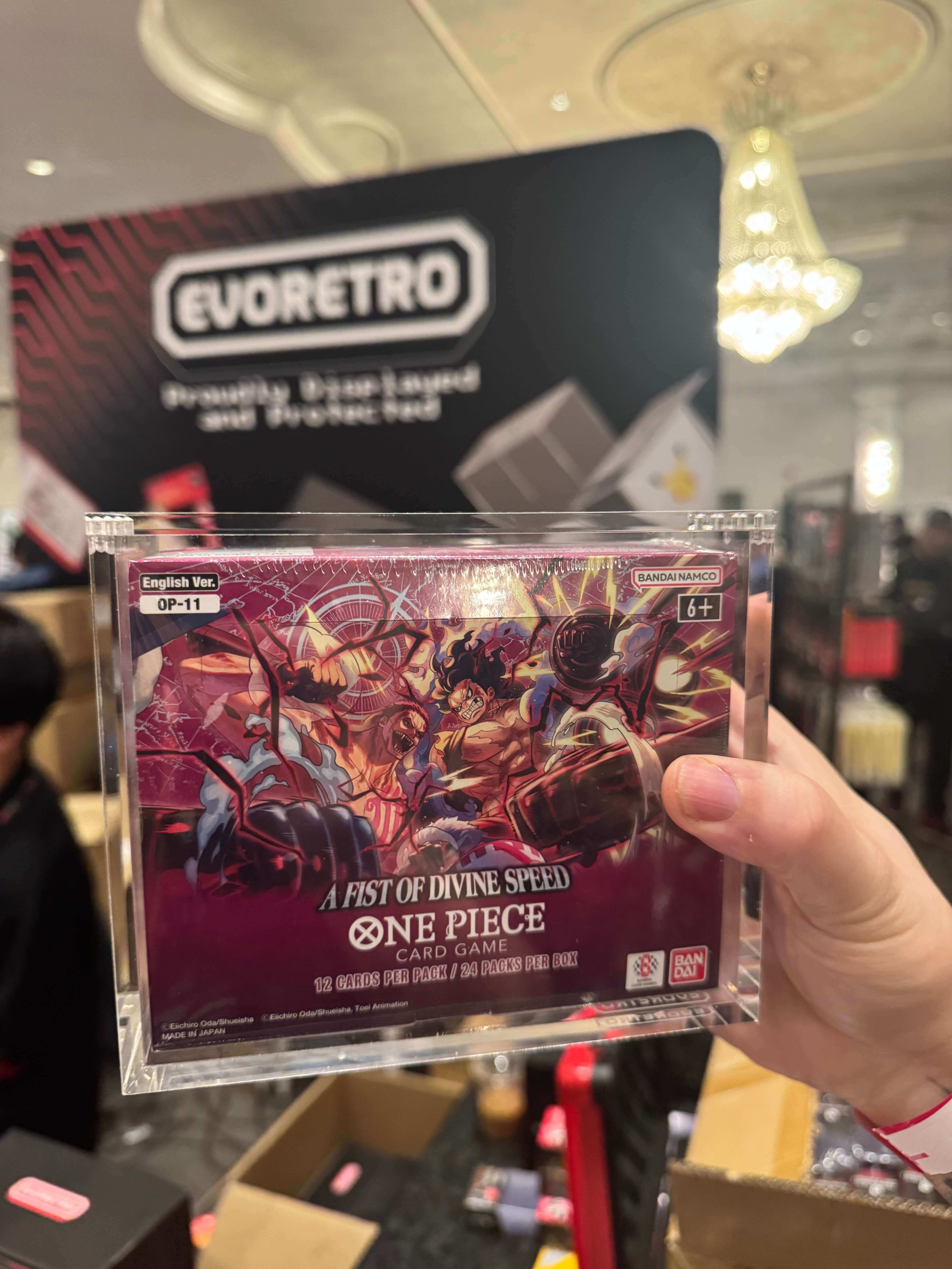 EVORETRO Acrylic Case Display for Bandai One Piece OPP 4-6 TCG Booster Box English Pack of 1
