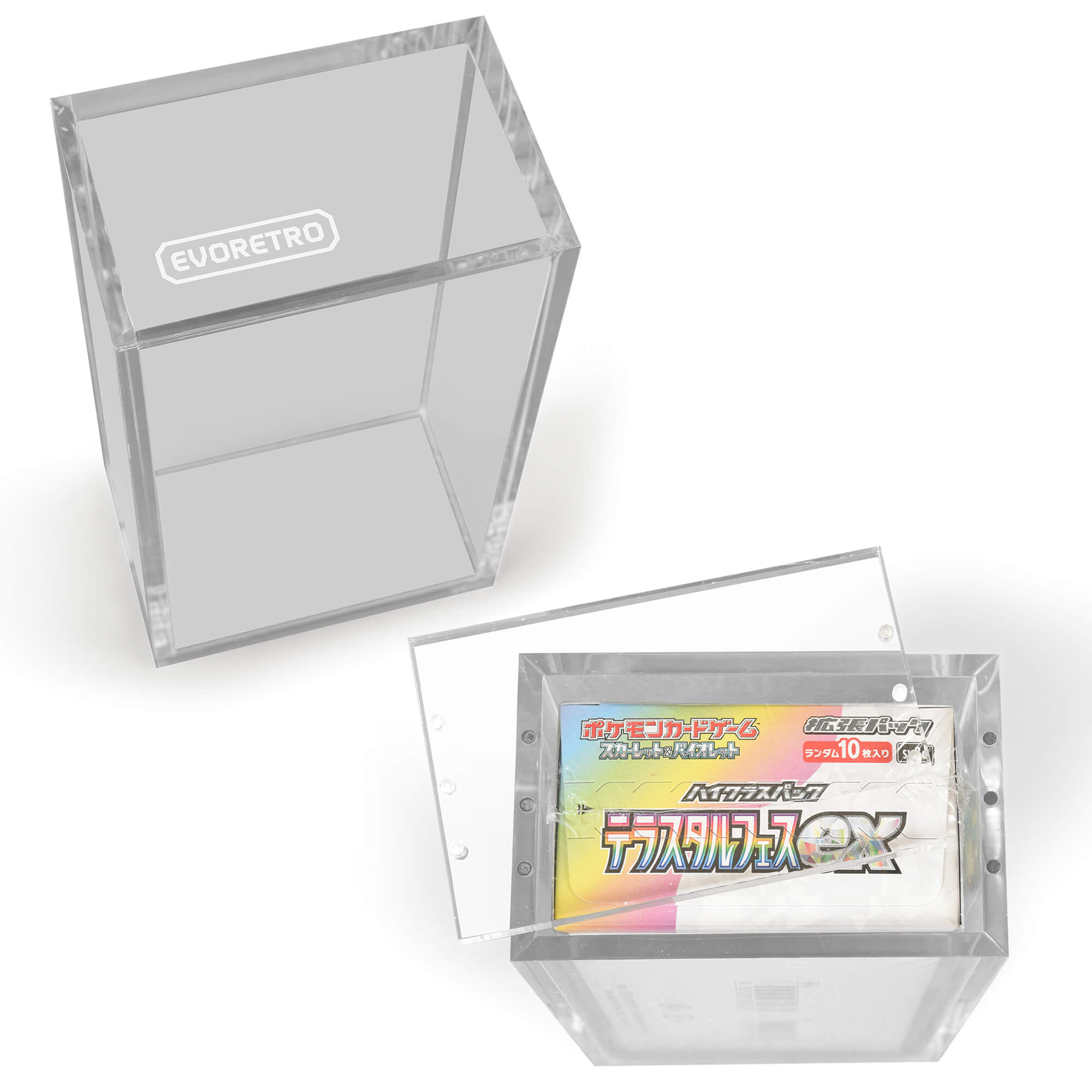 Japanese Small Booster Box EVORETRO Acrylic Case Magnetic Display