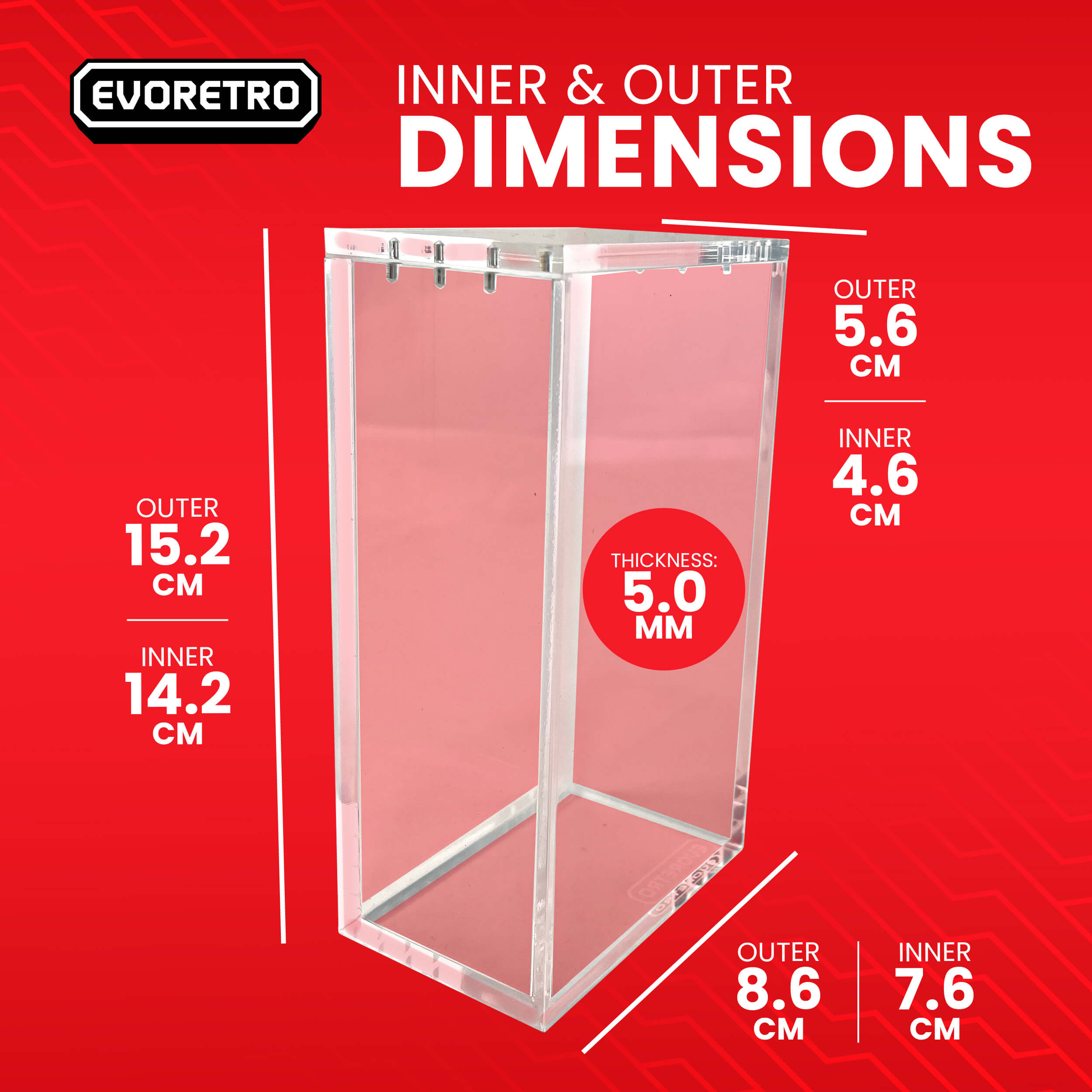 Japanese Small Booster Box EVORETRO Acrylic Case Magnetic Display