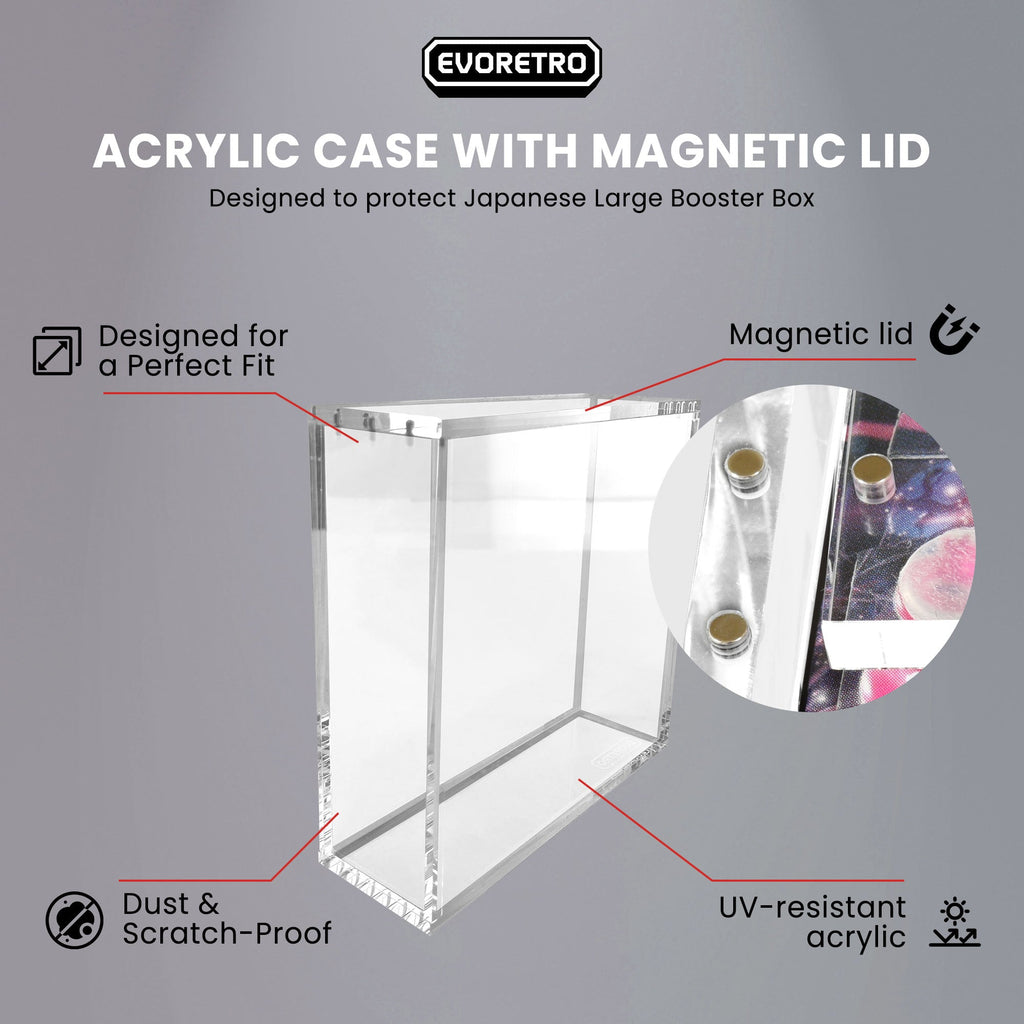 Japanese Large Booster Box EVORETRO Acrylic Case Magnetic Display