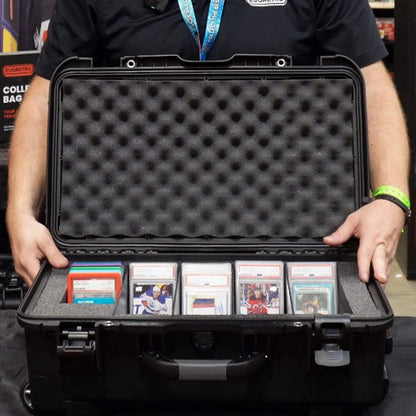 EVORETRO Waterproof Wheeled Card Case - Holds 160 Graded Slabs