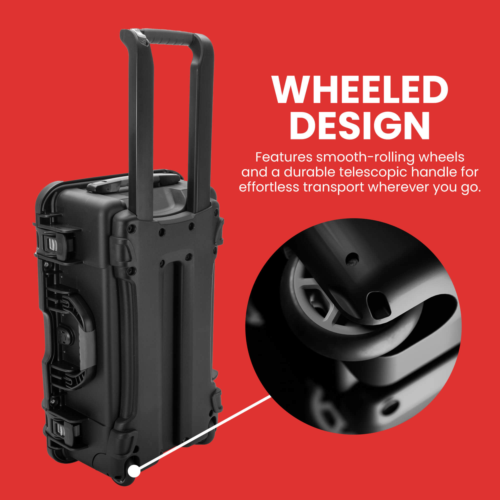 EVORETRO Waterproof Wheeled Card Case - Holds 160 Graded Slabs