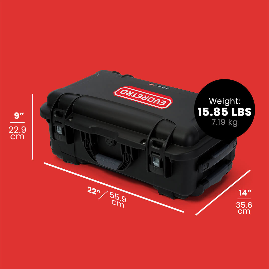 EVORETRO Waterproof Wheeled Card Case - Holds 160 Graded Slabs