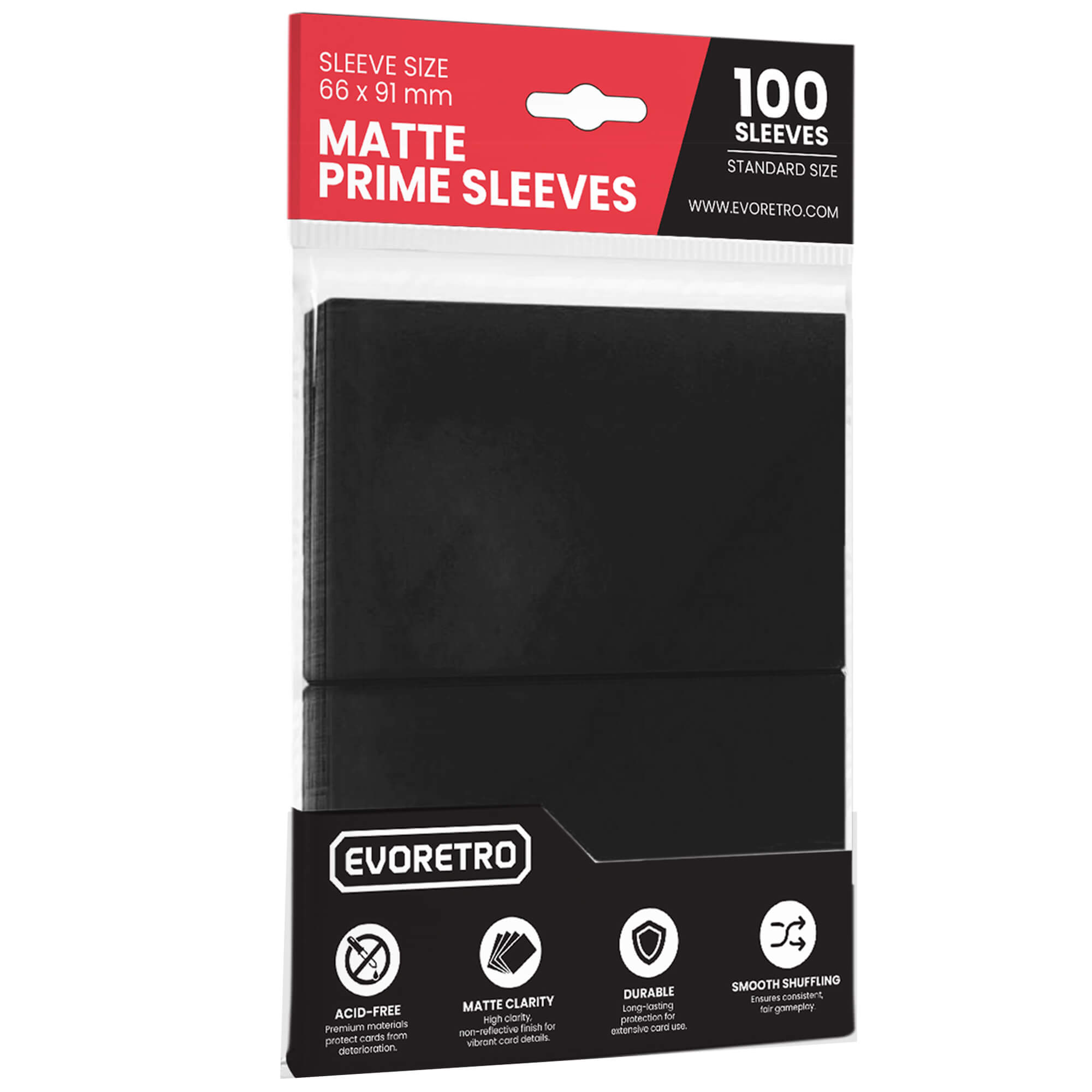EVORETRO Matte Card Sleeves Standard Size Glare-Free