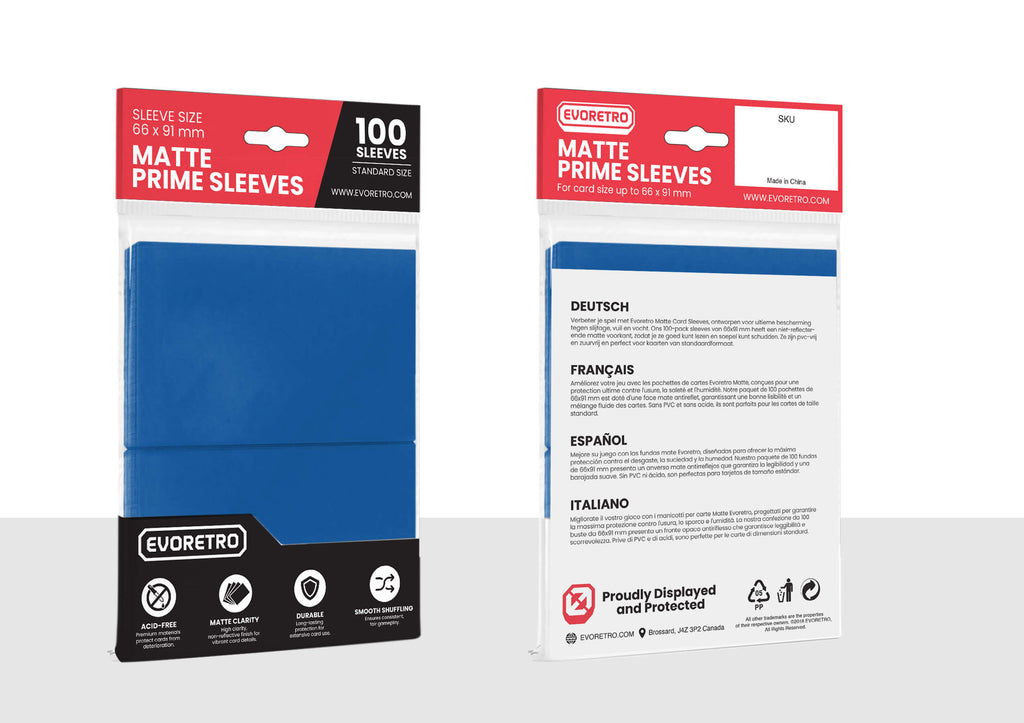 EVORETRO Matte Card Sleeves Standard Size Glare-Free