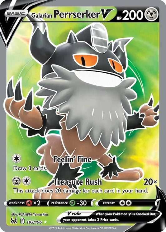 Galarian Perrserker V (Full Art) - SWSH11: Lost Origin (SWSH11)