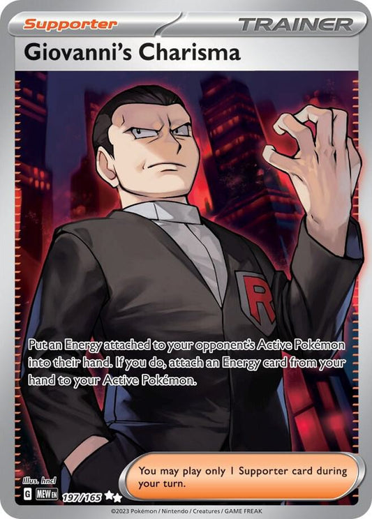 Giovanni's Charisma - 197/165 - SV: Scarlet & Violet 151 (MEW)