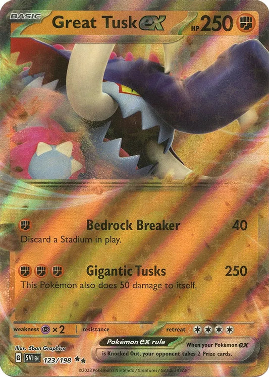 Great Tusk ex - 123/198 - SV01: Scarlet & Violet Base Set (SV1)