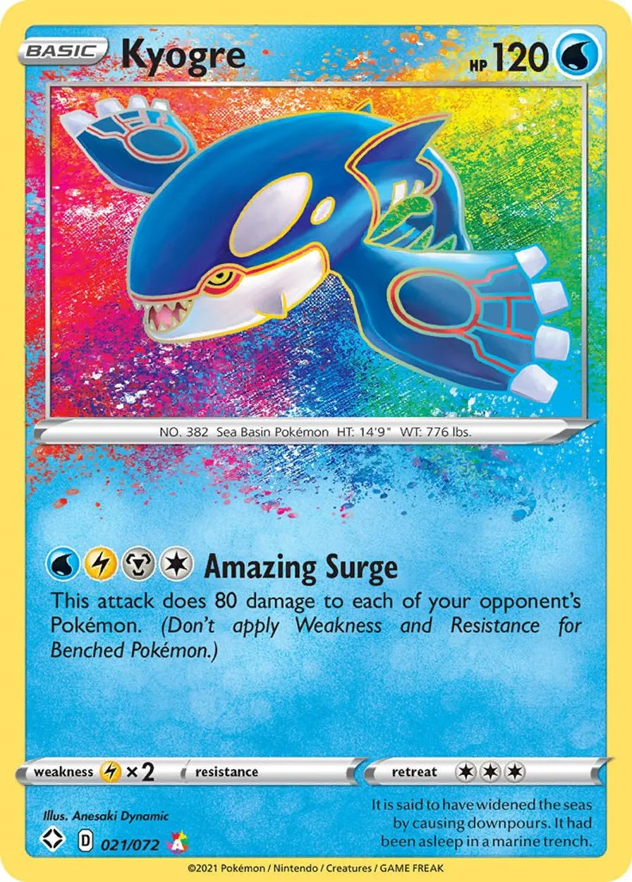 Kyogre 021/072 (Amazing Rare)