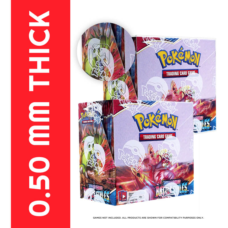 5x Pokemon Booster Large Box PET Protector Soft Crease 0.50 MM