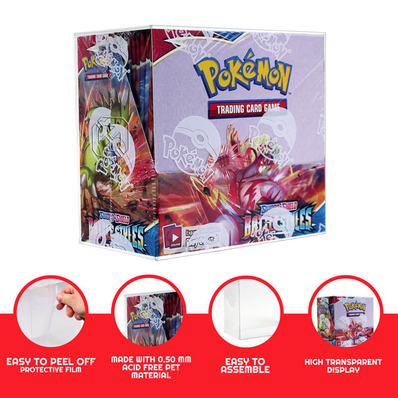 5x Pokemon Booster Large Box PET Protector Soft Crease 0.50 MM