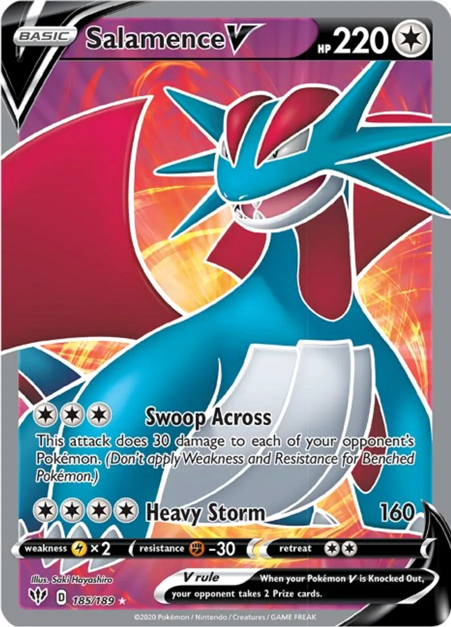 Salamence V (Full Art) - SWSH03: Darkness Ablaze (SWSH03)