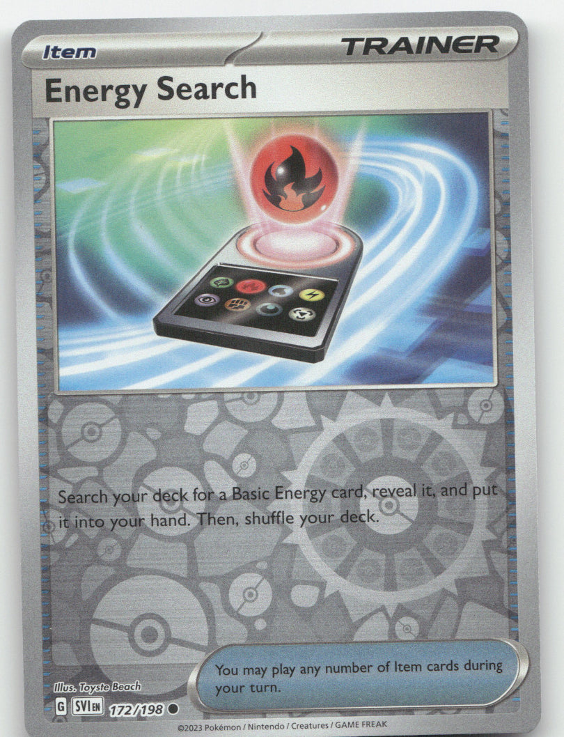 Energy Search Reverse Holo Common SV01: Scarlet & Violet Base Set 172/198 NM