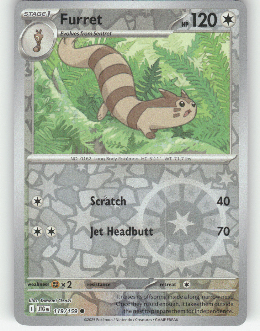Furret Reverse Holo Common SV09: Journey Together 119/159 NM