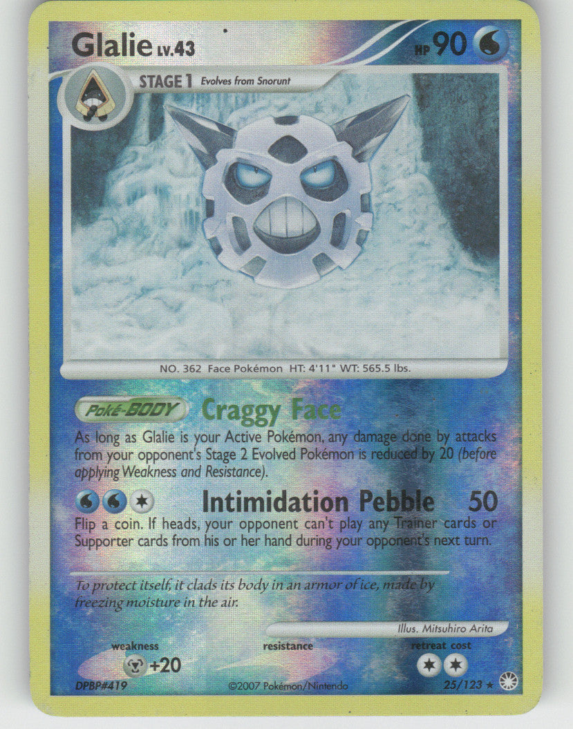 Glalie Reverse Holo Rare Mysterious Treasures 25/123 NM