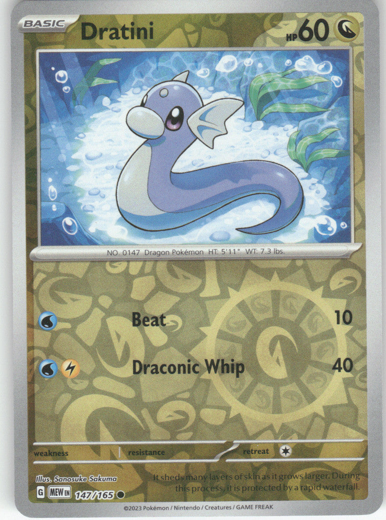 Dratini Reverse Holo Common SV: Scarlet & Violet 151 147/165 NM