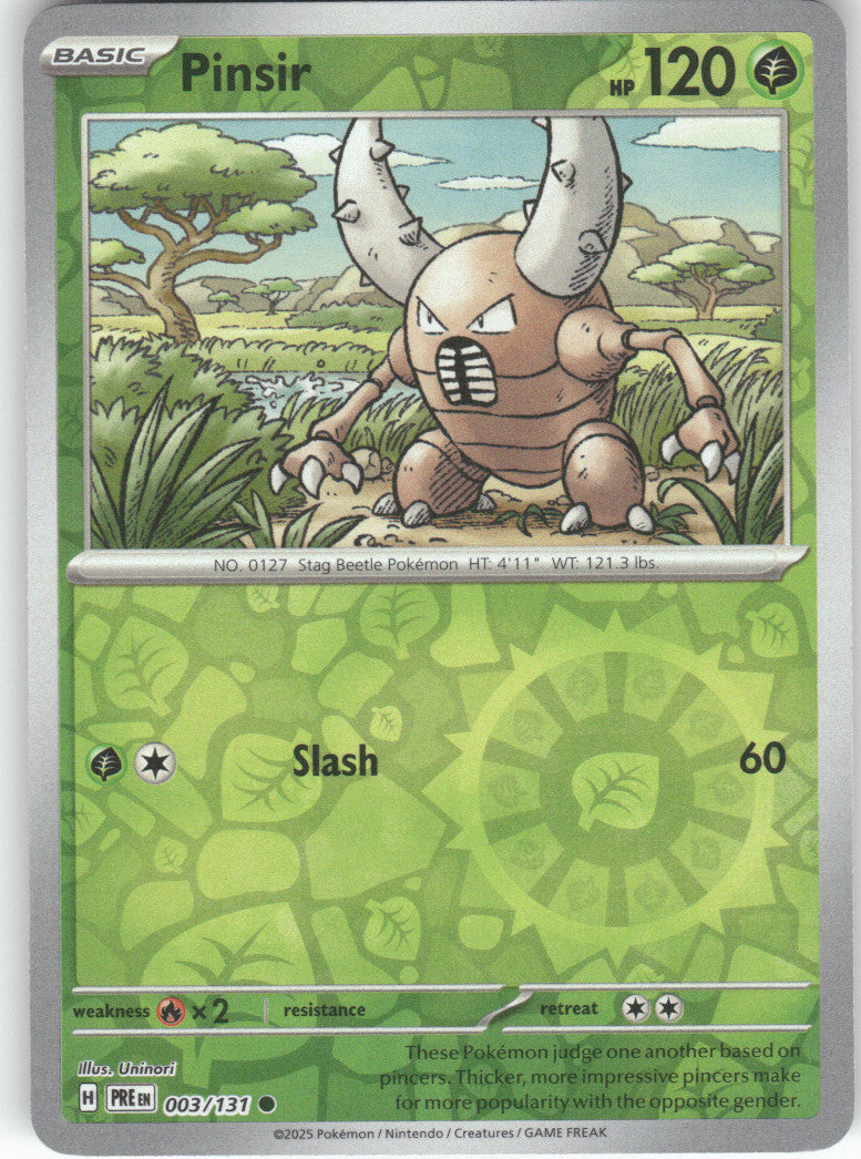 Pinsir Reverse Holo Common SV: Prismatic Evolutions 003/131 NM