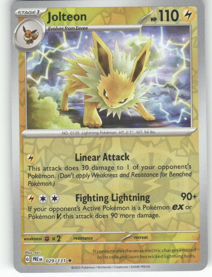 Jolteon Reverse Holo Rare SV: Prismatic Evolutions 029/131 NM