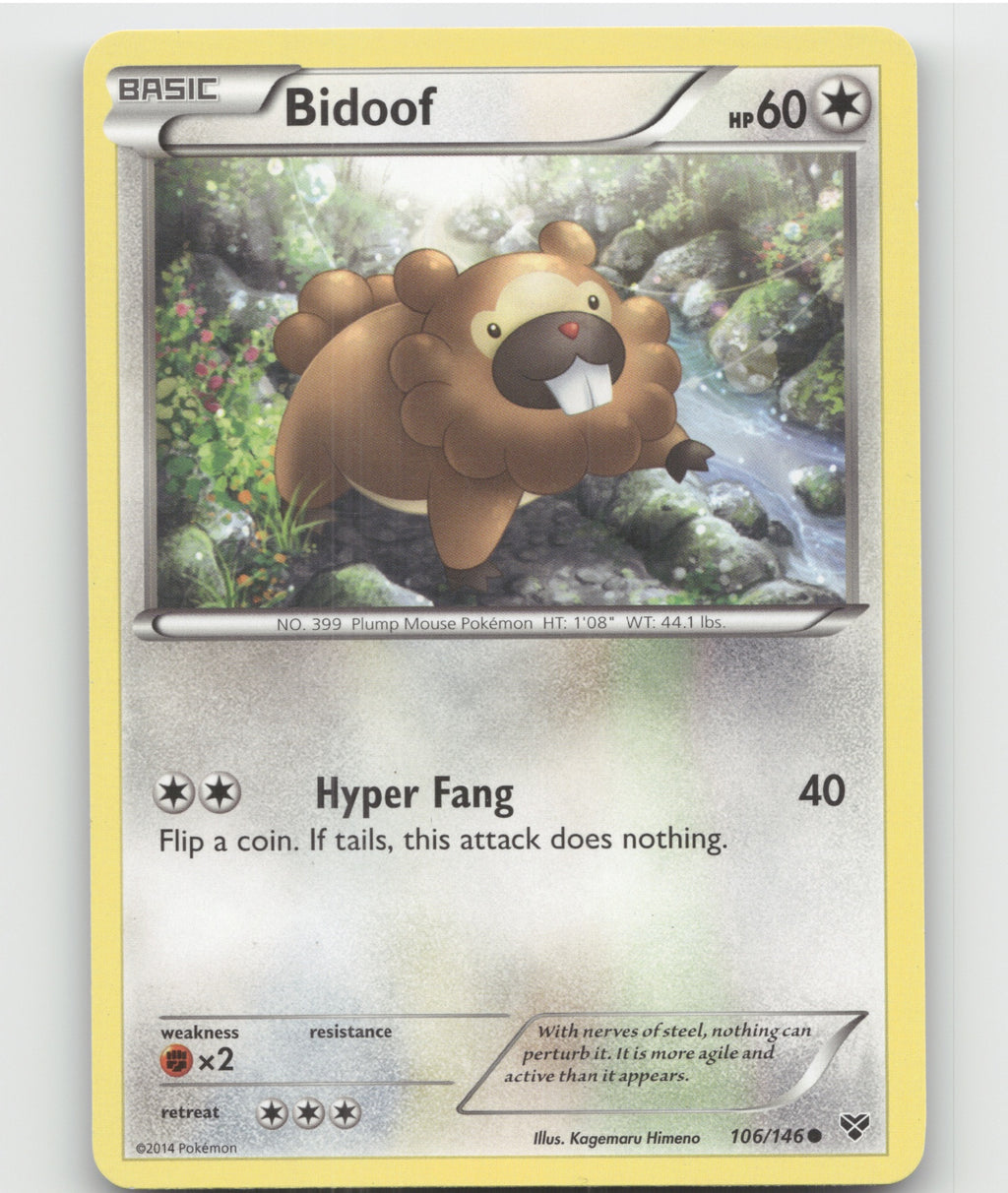 Bidoof Common XY Base Set 106/146 LP