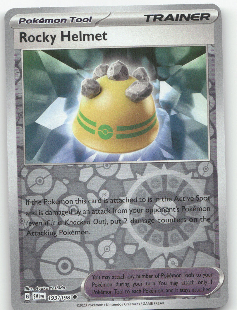 Rocky Helmet Reverse Holo Uncommon SV01: Scarlet & Violet Base Set 193/198 NM