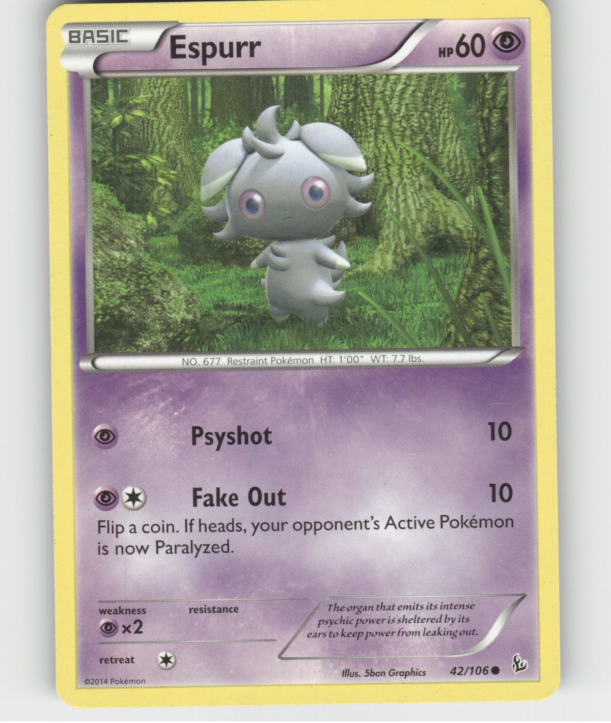 Espurr Common XY - Flashfire 42/106 NM