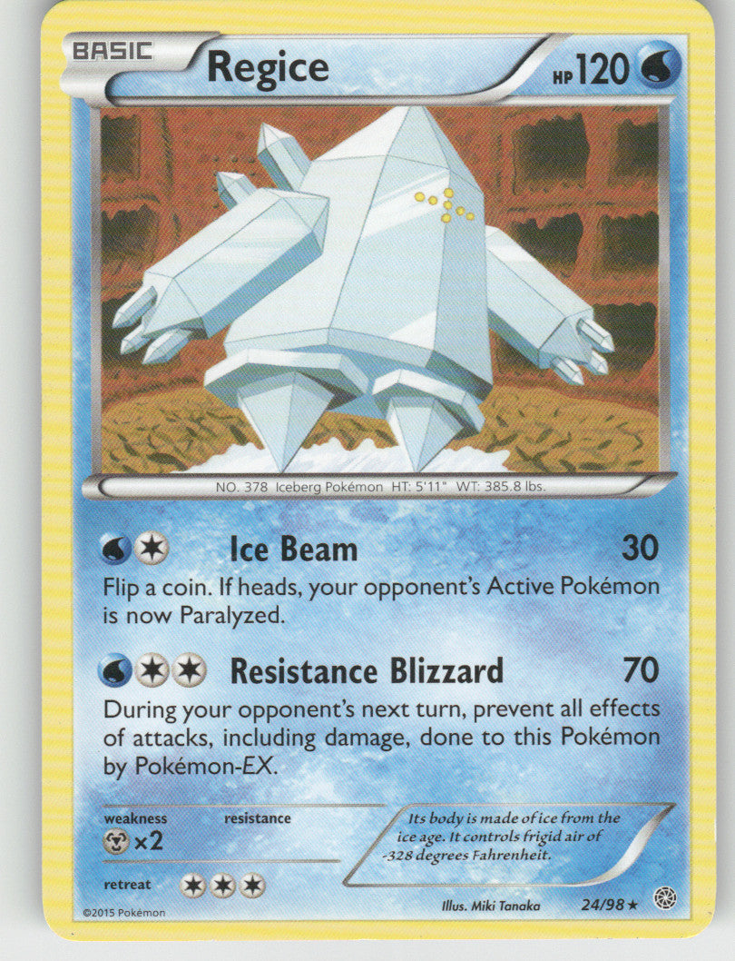 Regice Rare XY - Ancient Origins 24/98 NM