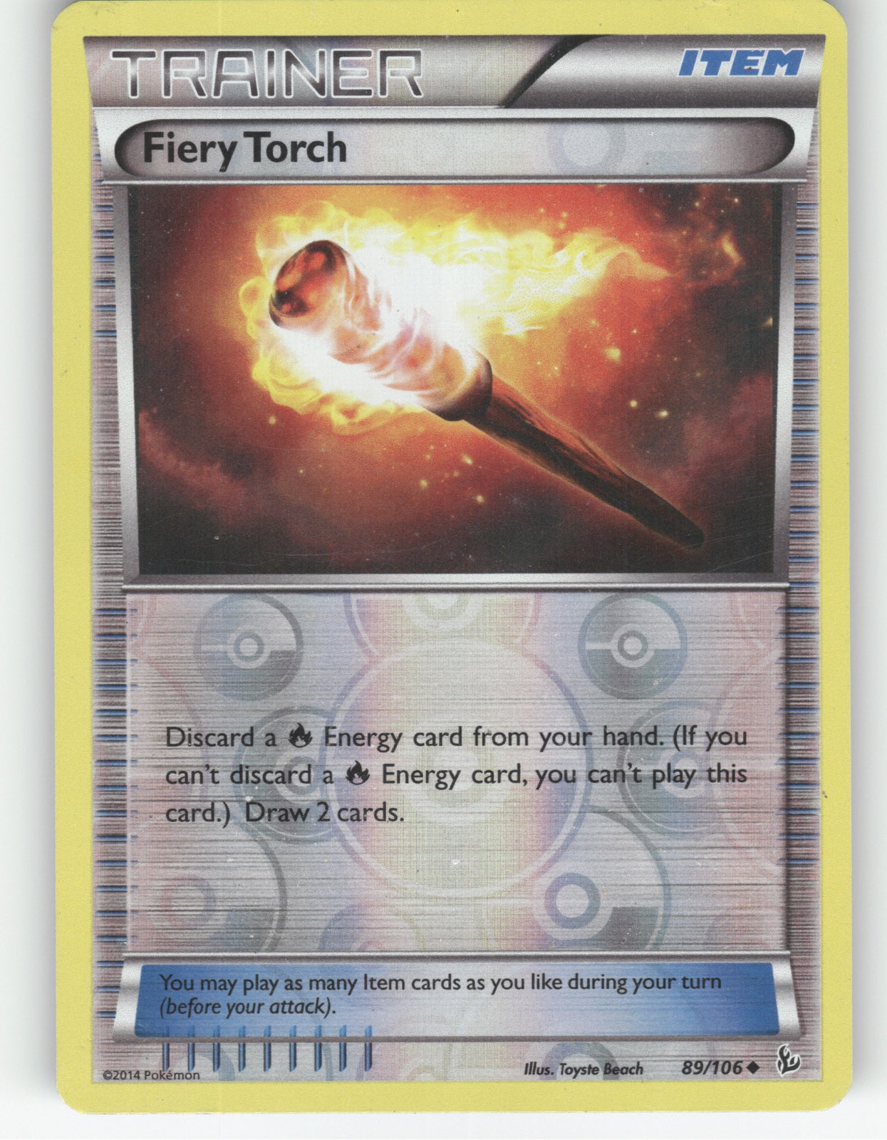 Fiery Torch Reverse Holo Uncommon XY - Flashfire 89/106 NM